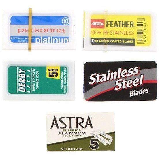 Deluxe Double Edge Razor Blade Sample Pack - 115 Blades – WWW ...